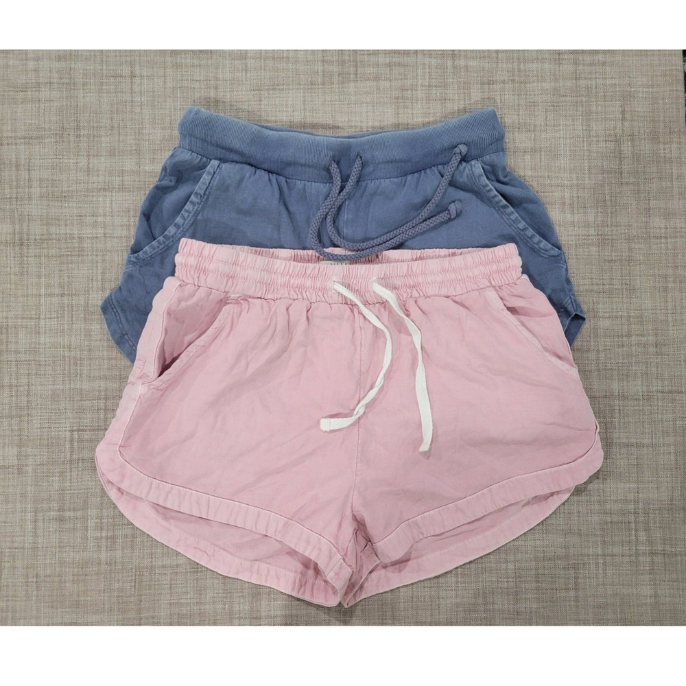 Billabong + Colsie Women Shorts Bundle Small XS Pink Blue Cotton Lounge 2 Pack